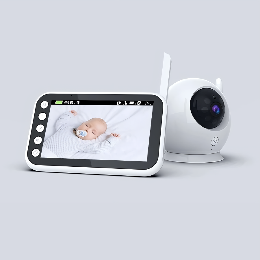Babyphone mit Nachtsicht, 1080p-HD-Kamera, Temperaturanzeige, Zwei-Wege-Audio und sicherer Babyüberwachung | Sansoti