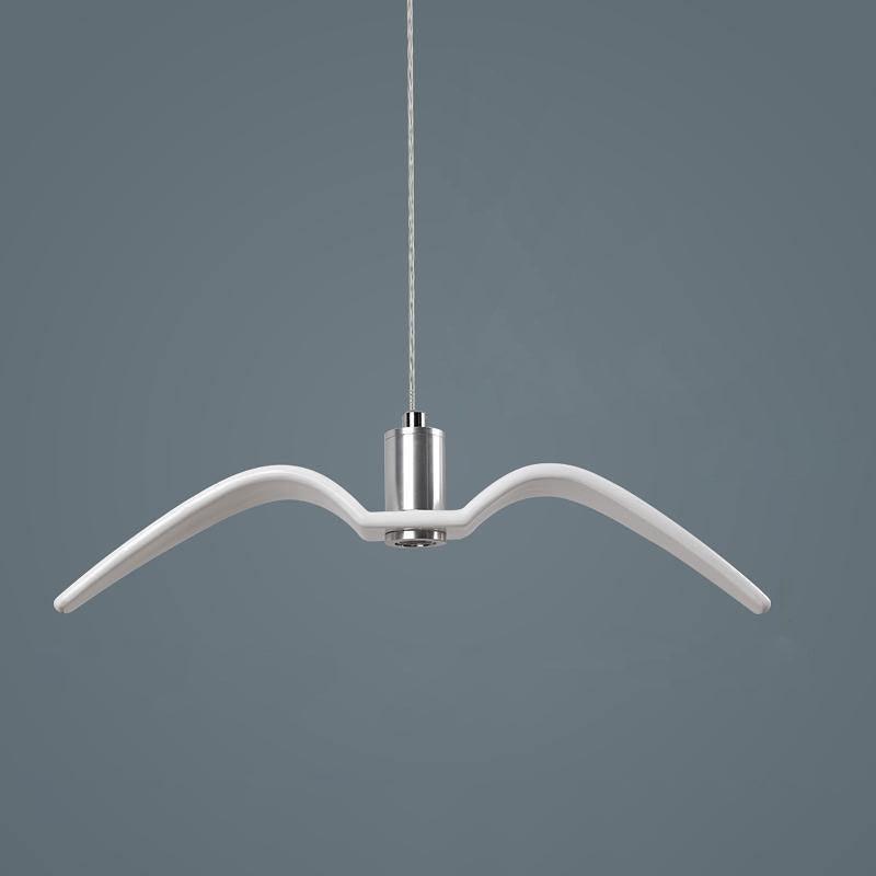Suspension LED Design Oiseau Résine Aluminium Blanc Noir 3000K 4000K 6000K Salon Suspension Minimaliste Organique Plafonnier | Restfield