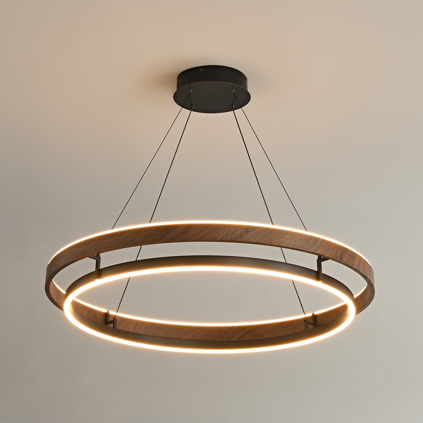 Moderne LED Hängeleuchte mit Ringen – Designer-Beleuchtung mit warmem Licht | Restfield