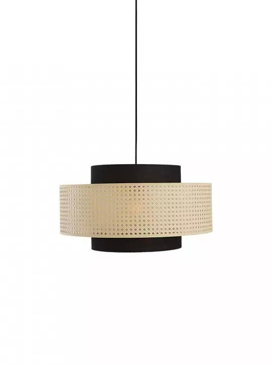 Handgeweven Hennep Hanglamp in Zen-Stijl – Natuurlijk Rotan Tromlamp voor Rustieke Sfeer | Sansoti