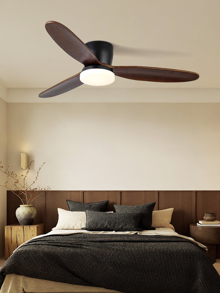 Plafondventilator met Verlichting Athyrs – 35W LED Ingebouwd – 6 Snelheden – Afstandsbediening – Stille Motor – Klassiek Design – Donker Hout – Voor Woonkamer Slaapkamer | Sansoti