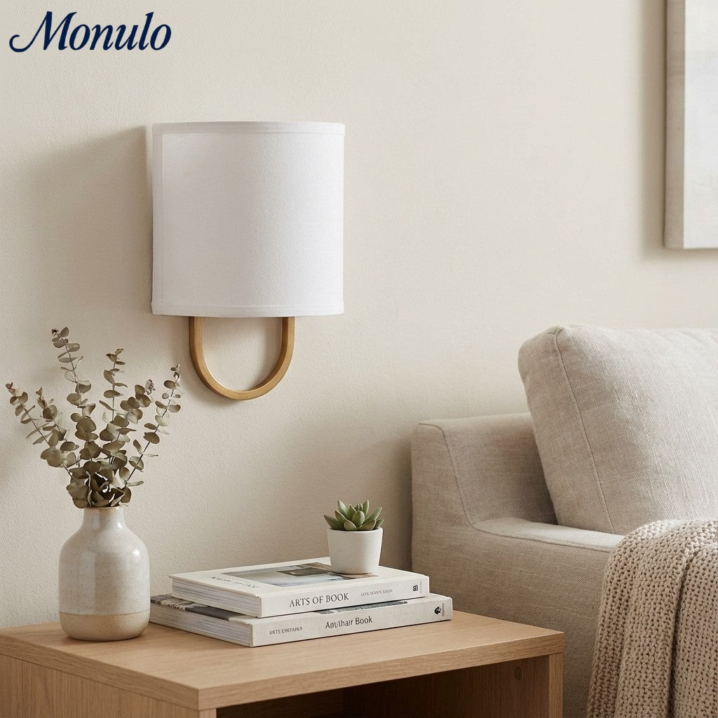 Wandlamp Stoffen Kap – Moderne Slaapkamer Wandverlichting voor Sfeervolle Ambiance | Sansoti