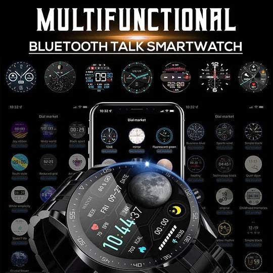 Smartwatch met Gezondheidsfuncties en Bluetooth-bellen – HD-scherm 1,45 inch – Hartslagmeter en Bloedzuurstofmeting | Sansoti