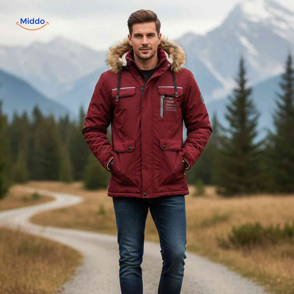 Waterdichte Heren Parka met Capuchon Ademend Windbestendig Lente Herfst Regular Fit Casual Outdoorjas | Sansoti