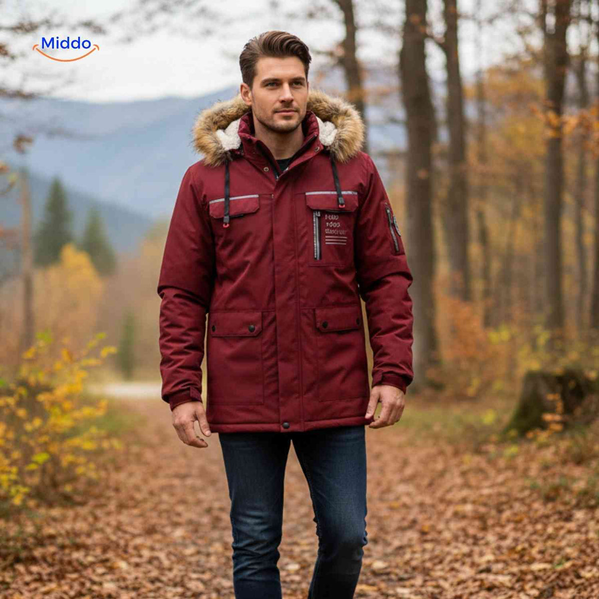 Waterdichte Heren Parka met Capuchon Ademend Windbestendig Lente Herfst Regular Fit Casual Outdoorjas | Sansoti