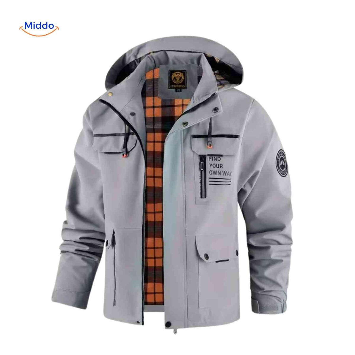 Waterdichte Heren Parka met Capuchon Ademend Windbestendig Lente Herfst Regular Fit Casual Outdoorjas | Sansoti