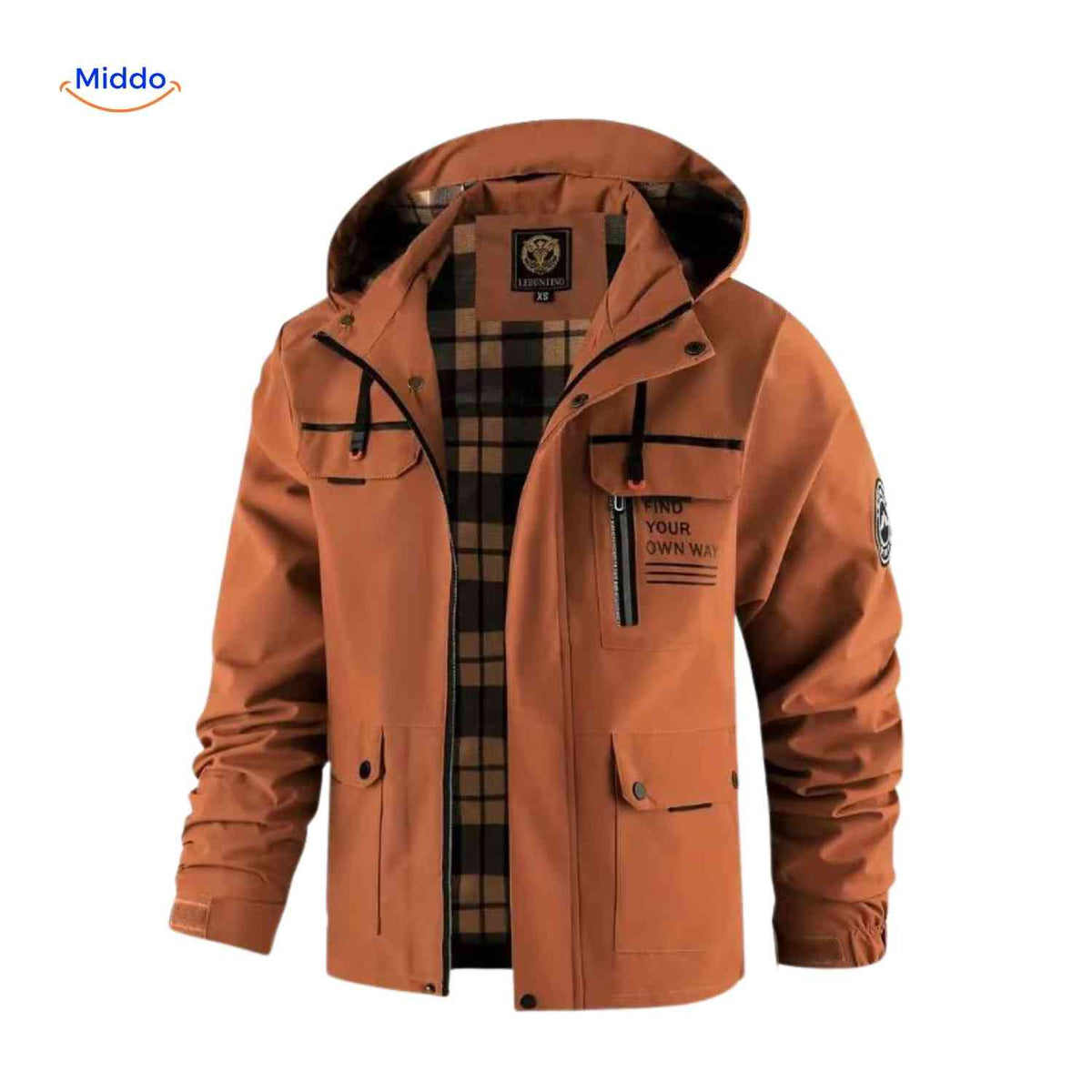 Waterdichte Heren Parka met Capuchon Ademend Windbestendig Lente Herfst Regular Fit Casual Outdoorjas | Sansoti