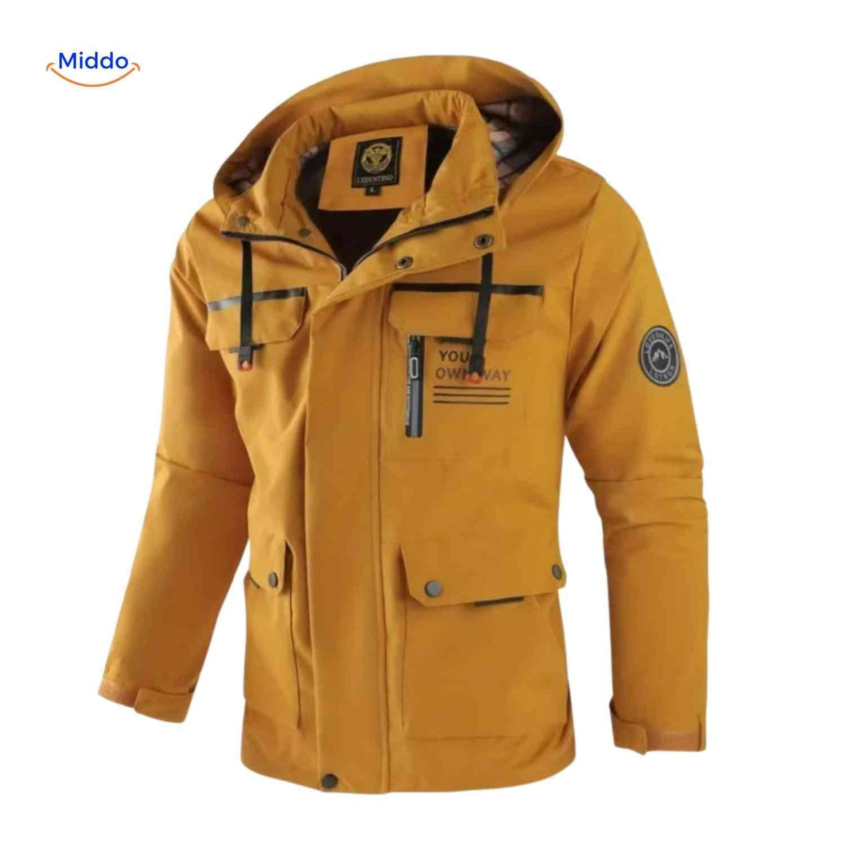 Waterdichte Heren Parka met Capuchon Ademend Windbestendig Lente Herfst Regular Fit Casual Outdoorjas | Sansoti