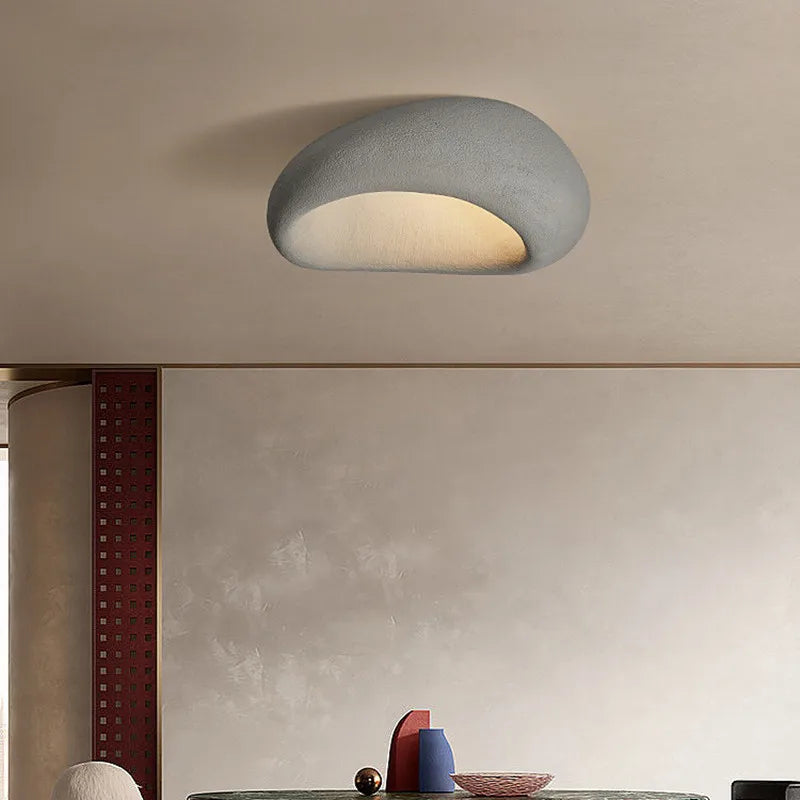 Vierkante Plafondlamp Metaal 45x52cm Minimalistisch Scandinavisch Design Moderne Woonkamer Slaapkamer Verlichting Wabi-Sabi Zen Stijl | Sansoti