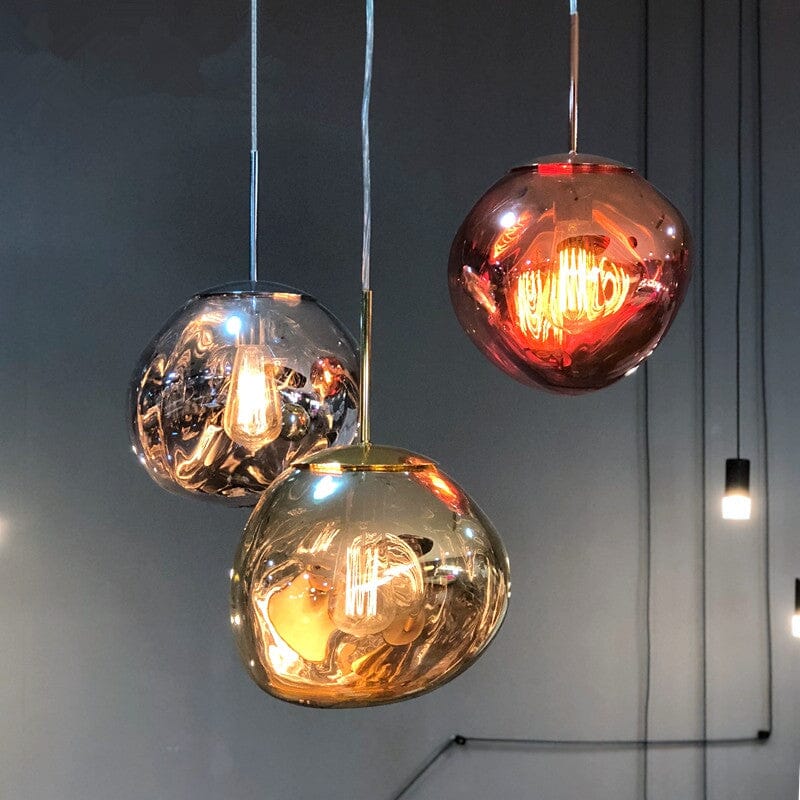 Moderne Lava-Hängeleuchte mit Glas- oder PVC-Kugel und verstellbarer Aufhängungshöhe | Restfield