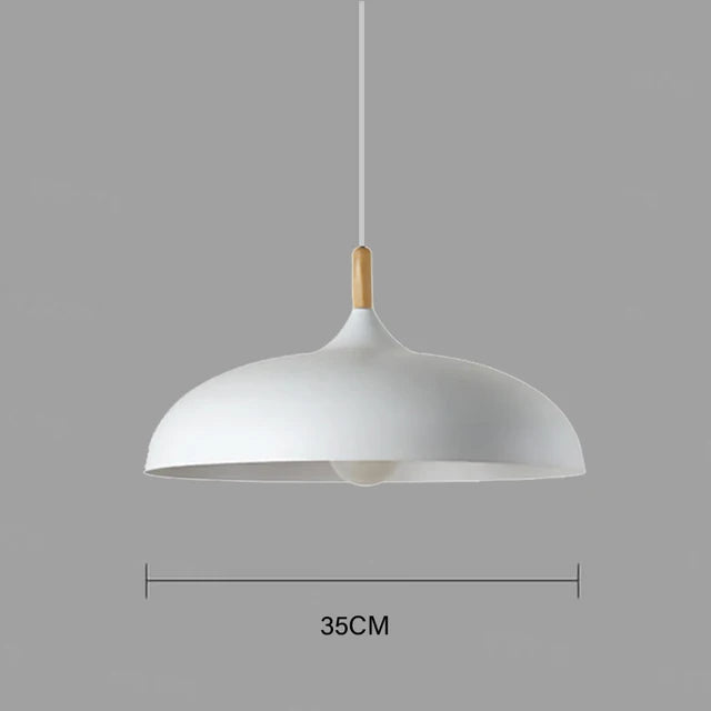 Ceiling Lamp with Scandinavian Oak Accent – Warm LED Light for Living Room and Bedroom | Sansoti