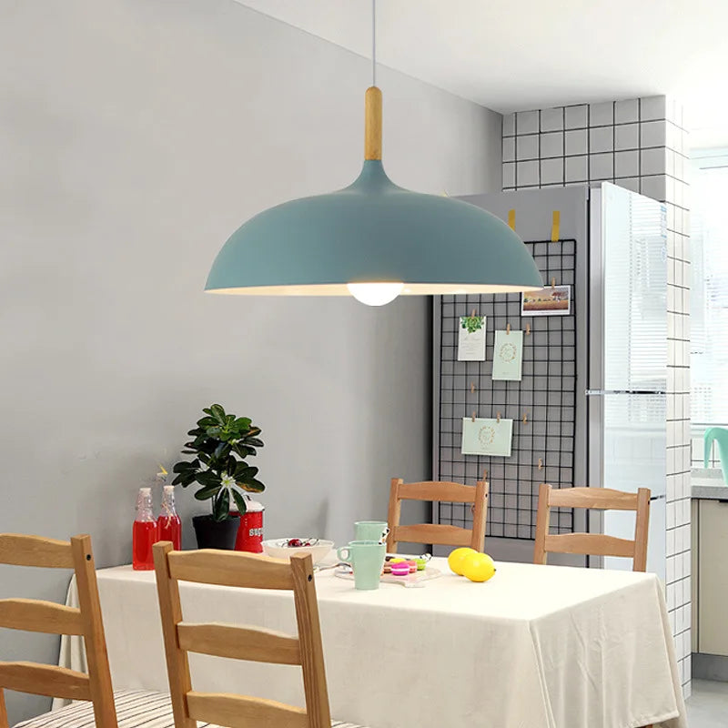 Ceiling Lamp with Scandinavian Oak Accent – Warm LED Light for Living Room and Bedroom | Sansoti
