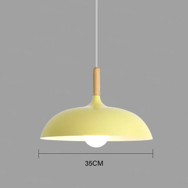 Ceiling Lamp with Scandinavian Oak Accent – Warm LED Light for Living Room and Bedroom | Sansoti