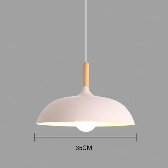 Ceiling Lamp with Scandinavian Oak Accent – Warm LED Light for Living Room and Bedroom | Sansoti