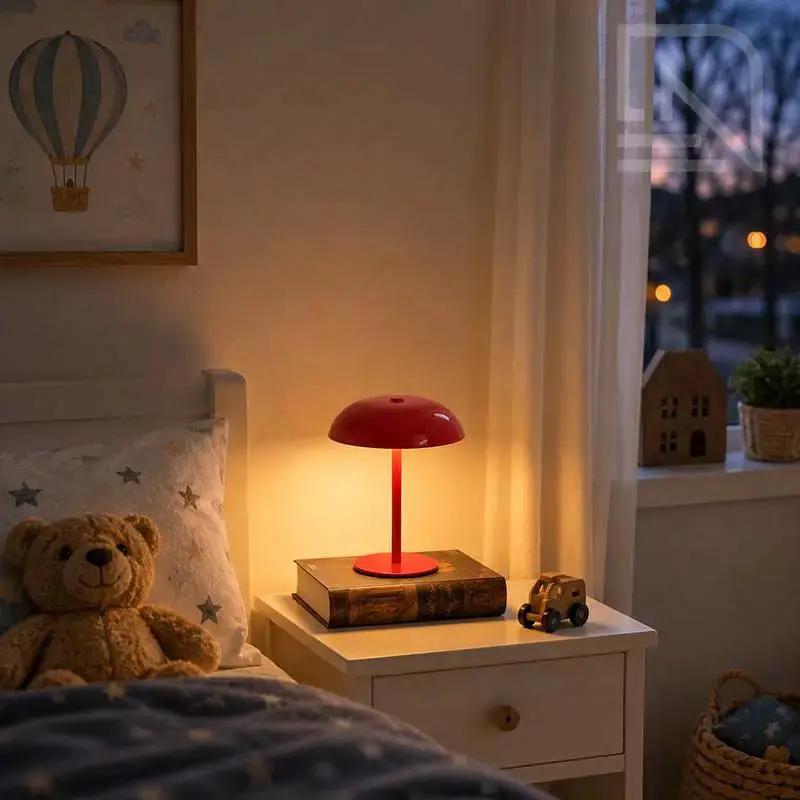 Bezprzewodowa lampa stołowa, ładowana akumulatorowo, z funkcją ściemniania i sterowaniem dotykowym, 3 temperatury barwowe, regulowana lampa nastrojowa do wnętrz | Sansoti