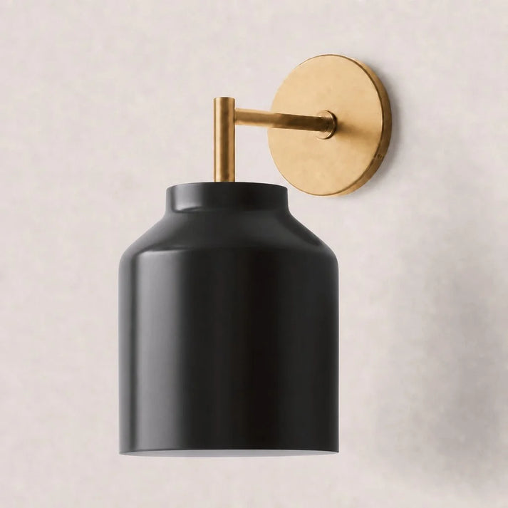 Wandlamp met Melkglazen Kap en Metalen Accenten Minimalistisch Design Sfeerlamp Hal Gang Slaapkamer | Sansoti