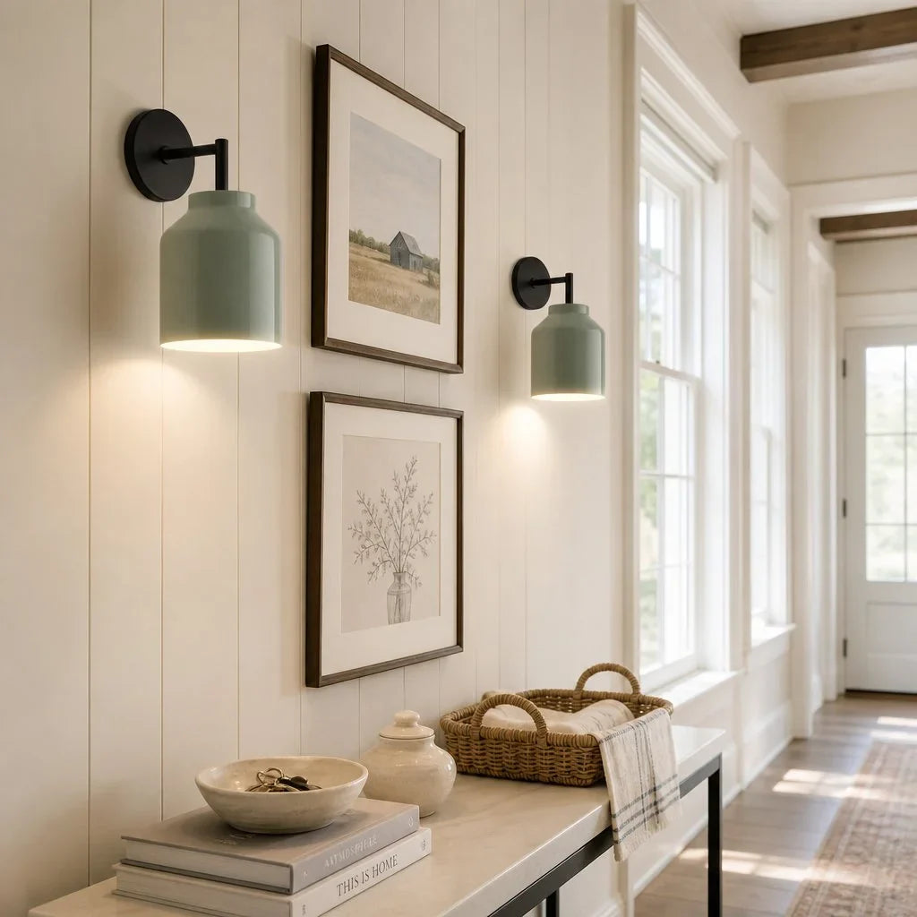 Metalen Wandlamp Minimalistisch Mat Afwerking Scandinavische Stijl Sfeerlicht voor Slaapkamer Gang Woonkamer Interieur | Sansoti