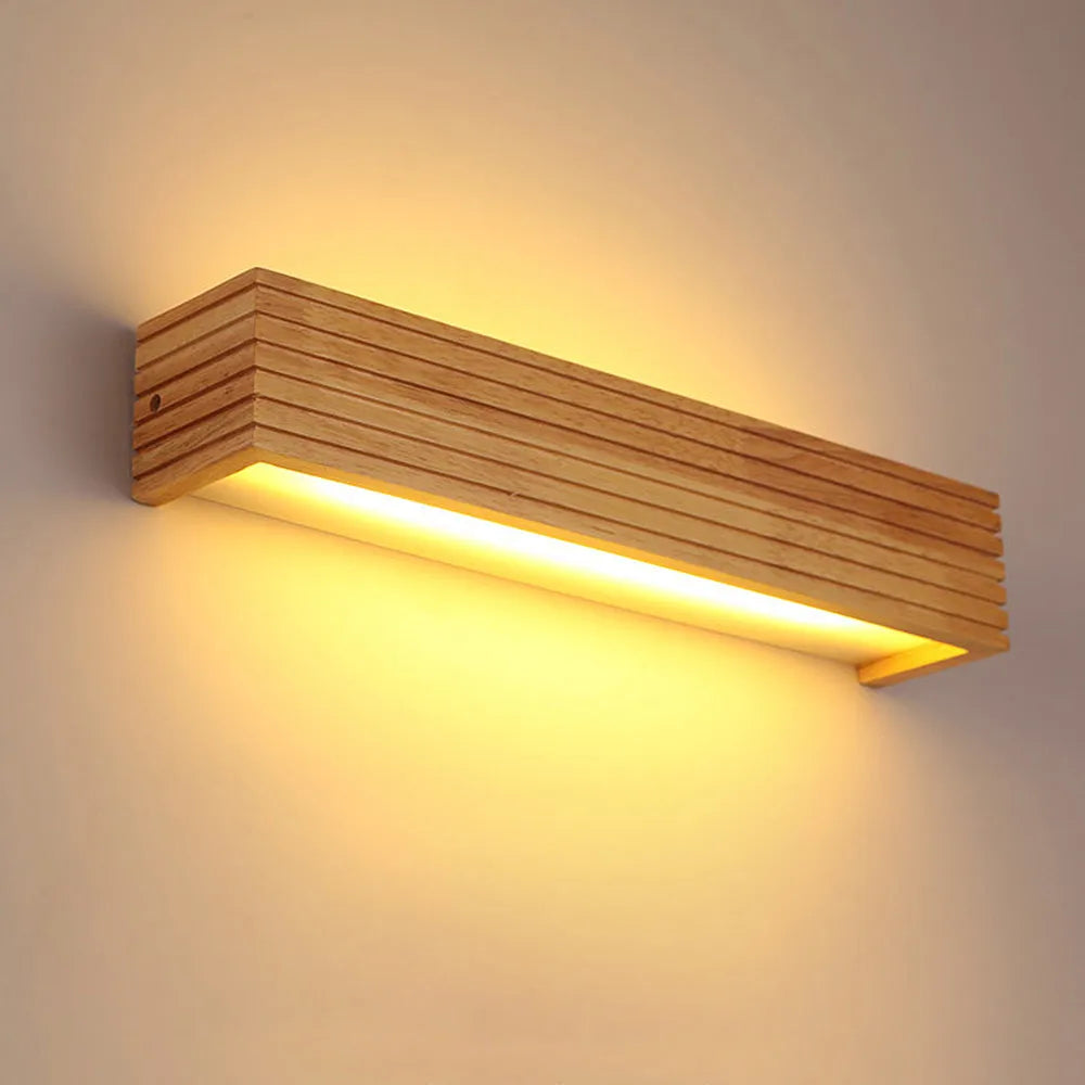 Wandleuchte Holz Acryl Skandinavisch LED E27 Schlafzimmer Leseecke Flur Wohnzimmer Bettlampe Nordic | Restfield
