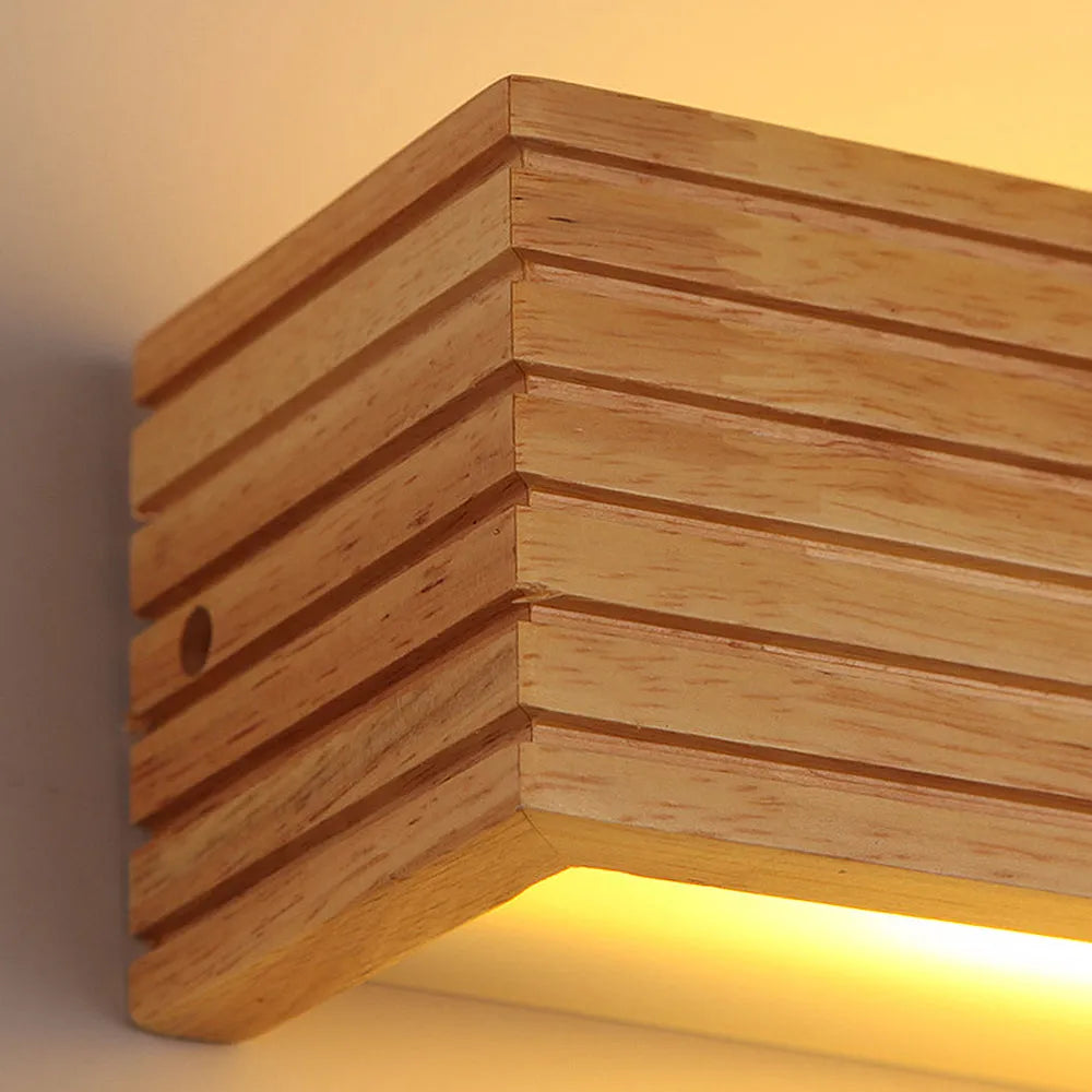 Wandleuchte Holz Acryl Skandinavisch LED E27 Schlafzimmer Leseecke Flur Wohnzimmer Bettlampe Nordic | Restfield