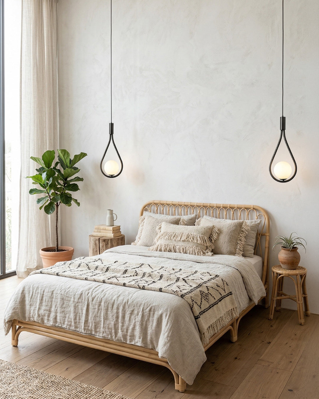 Nordic Drop Hanglamp Minimalistische Druppelvorm Glas Moderne Verlichting voor Eetkamer & Keukeneiland | Sansoti