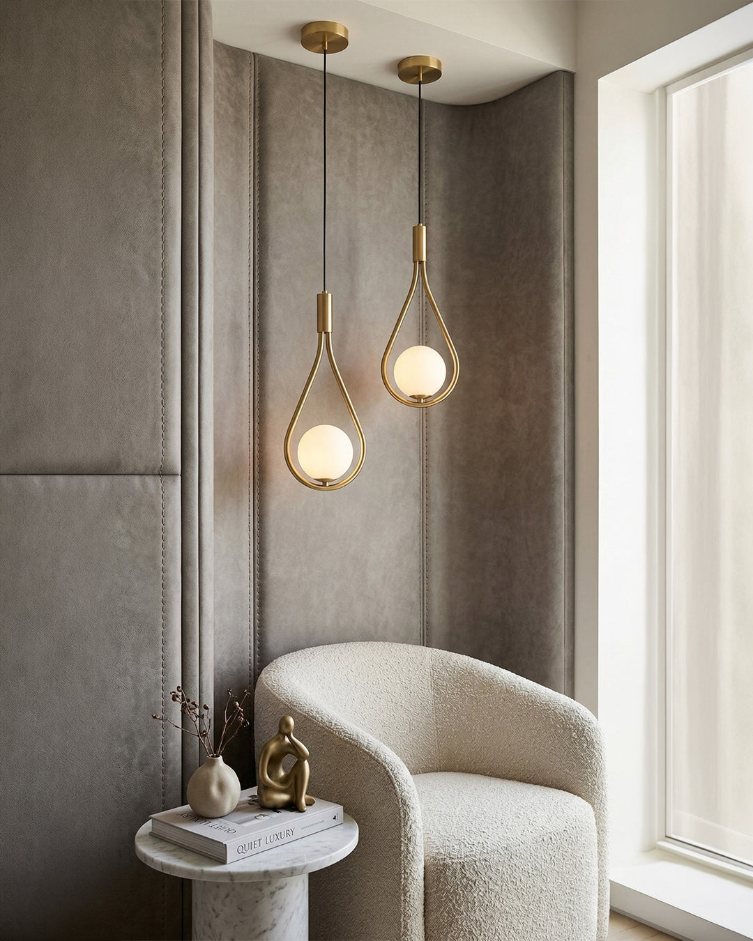 Nordic Drop Hanglamp Minimalistische Druppelvorm Glas Moderne Verlichting voor Eetkamer & Keukeneiland | Sansoti