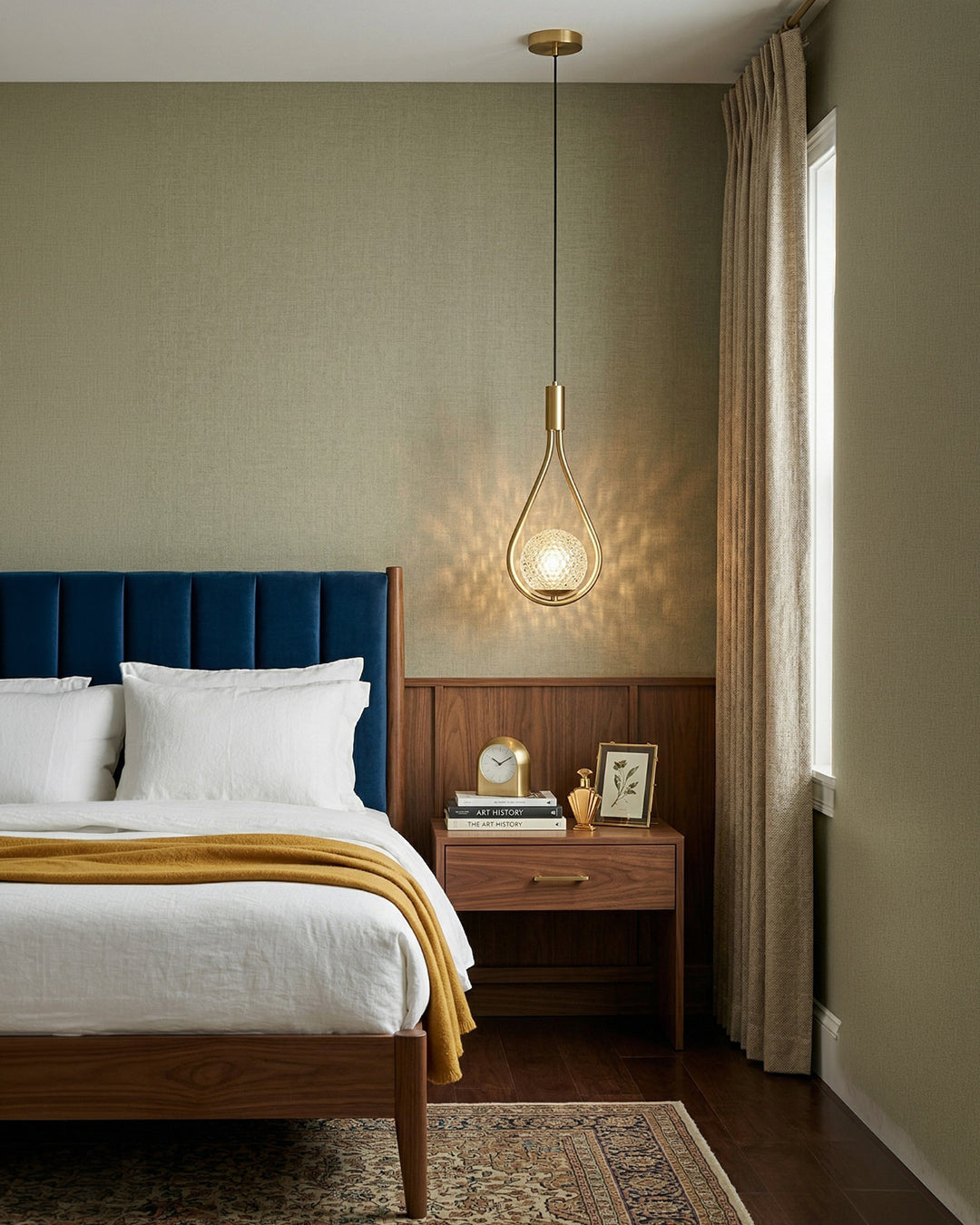 Nordic Drop Hanglamp Minimalistische Druppelvorm Glas Moderne Verlichting voor Eetkamer & Keukeneiland | Sansoti