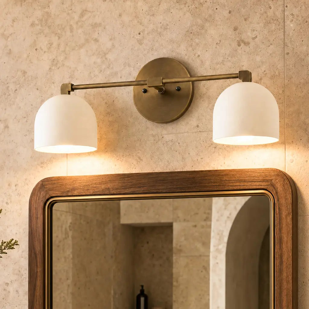 Metalen Wandlamp met Bolvormige Kap – Scandinavische Sfeerlamp voor Badkamer Slaapkamer Woonkamer – Moderne Wandverlichting Zwart Goud Messing | Sansoti