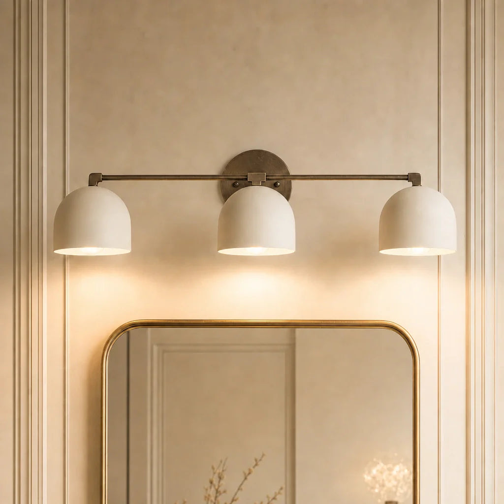 Metalen Wandlamp met Bolvormige Kap – Scandinavische Sfeerlamp voor Badkamer Slaapkamer Woonkamer – Moderne Wandverlichting Zwart Goud Messing | Sansoti