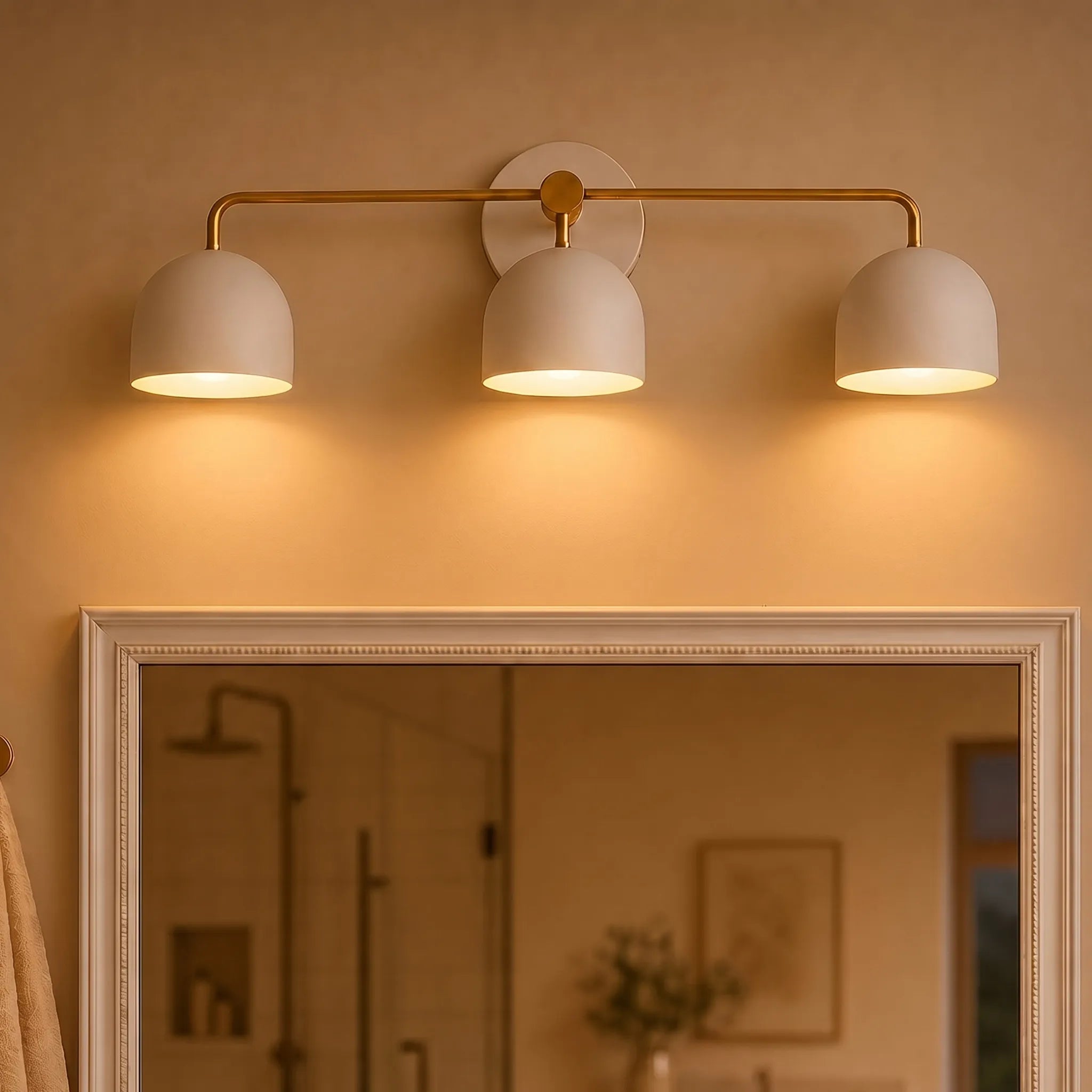 Koepelkapjes Wandlamp Modern Scandinavisch Metaal Zwart Messing 2-3 Lichtpunten Badkamer Hal Slaapkamer Sfeerverlichting | Sansoti