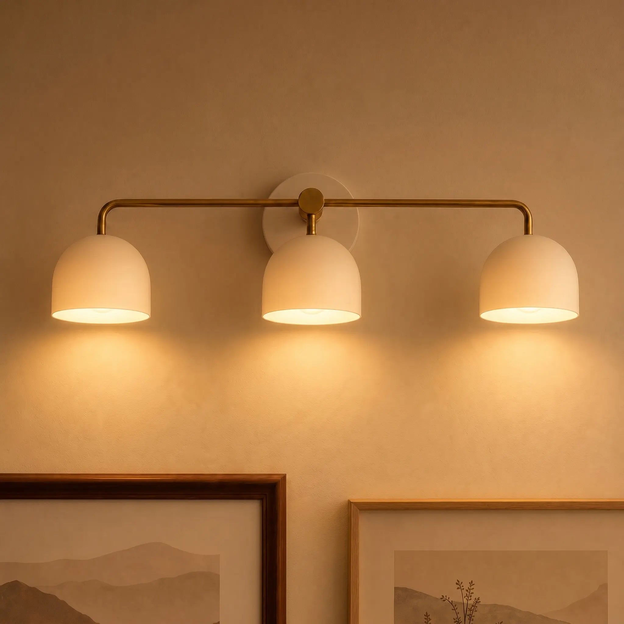 Koepelkapjes Wandlamp Modern Scandinavisch Metaal Zwart Messing 2-3 Lichtpunten Badkamer Hal Slaapkamer Sfeerverlichting | Sansoti