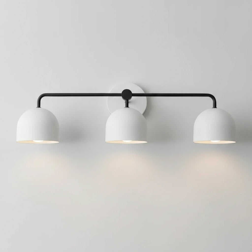 Koepelkapjes Wandlamp Modern Scandinavisch Metaal Zwart Messing 2-3 Lichtpunten Badkamer Hal Slaapkamer Sfeerverlichting | Sansoti
