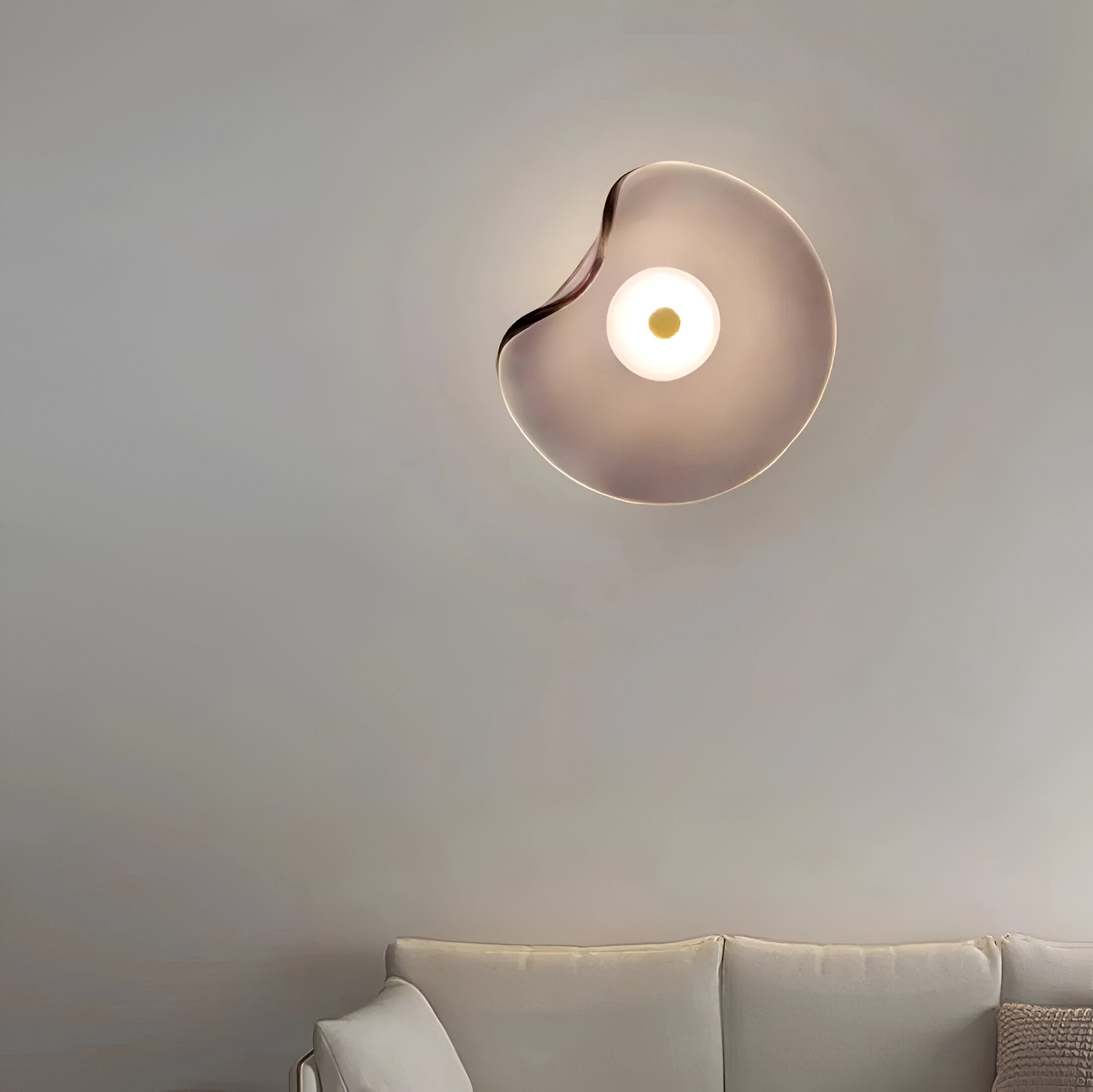 Wandlamp Gebogen Glas LED Sculpturaal Nordisch Goud Zwart 25cm Woonkamer Slaapkamer | Sansoti