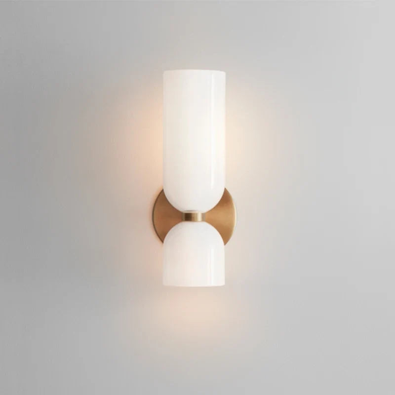 Glas-Wandleuchte Sanduhr bidirektionales Licht 35cm Tiefe, stimmungsvolle Beleuchtung für Flur, Schlafzimmer und Wohnzimmer | Sansoti