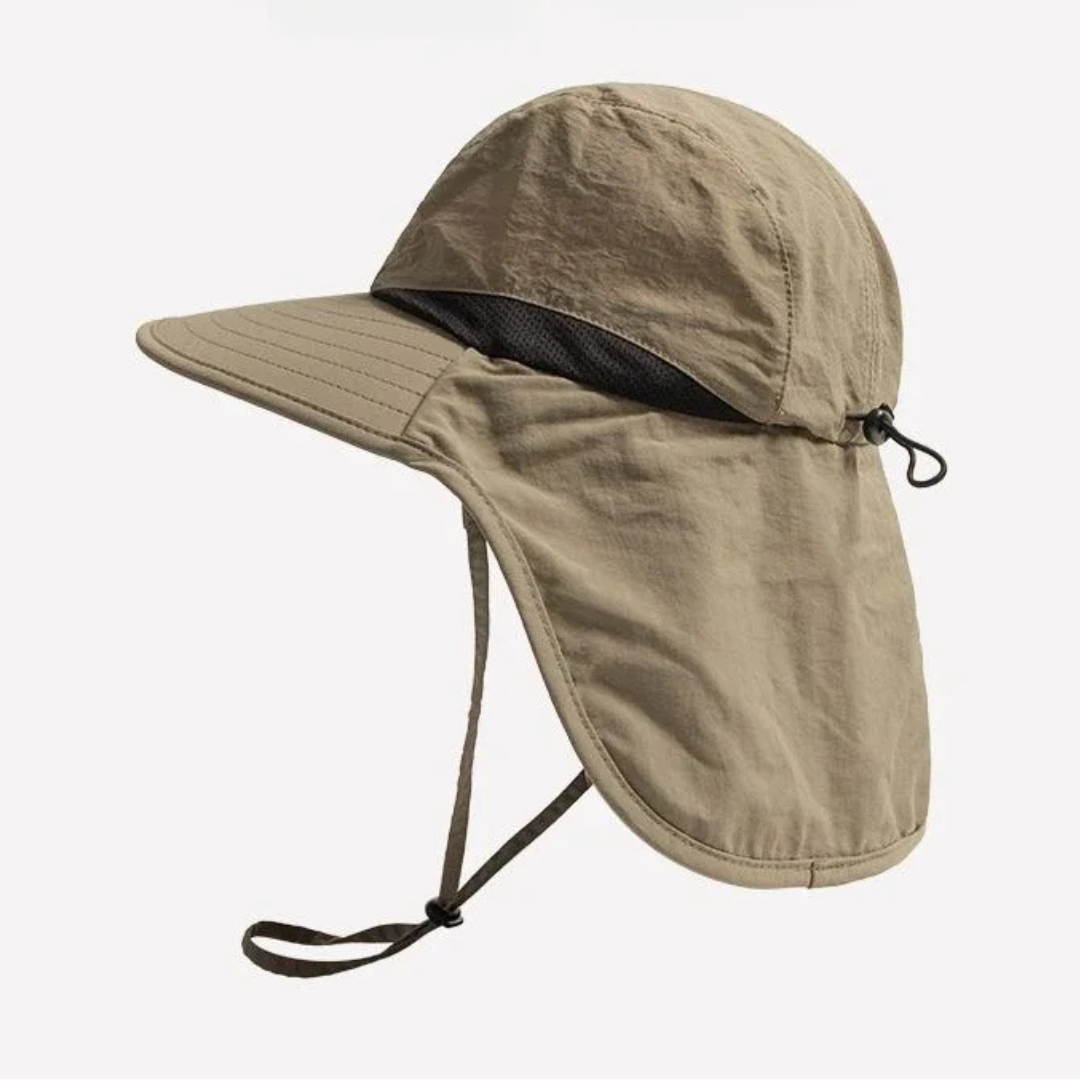 Sun Protection Hat with Neck Flap Breathable Quick-Drying UPF 50+ Hiking Fishing Outdoor Unisex Summer Hat | Sansoti