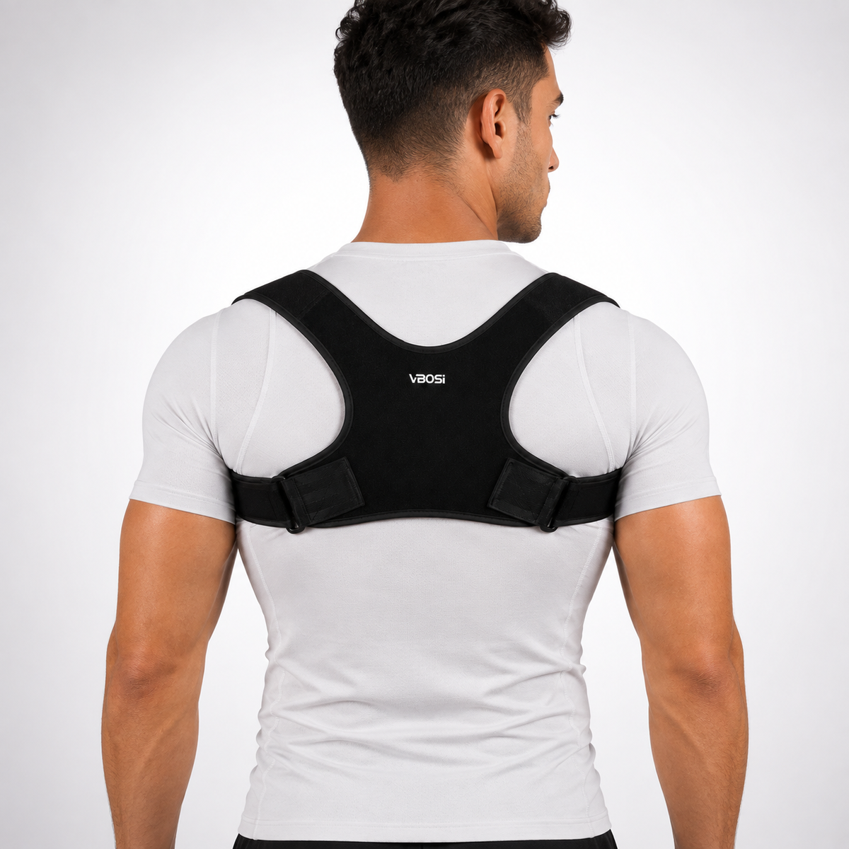Adjustable Upper Back and Shoulder Posture Brace Ergonomic Posture Support Back Support Black Gray | Sansoti