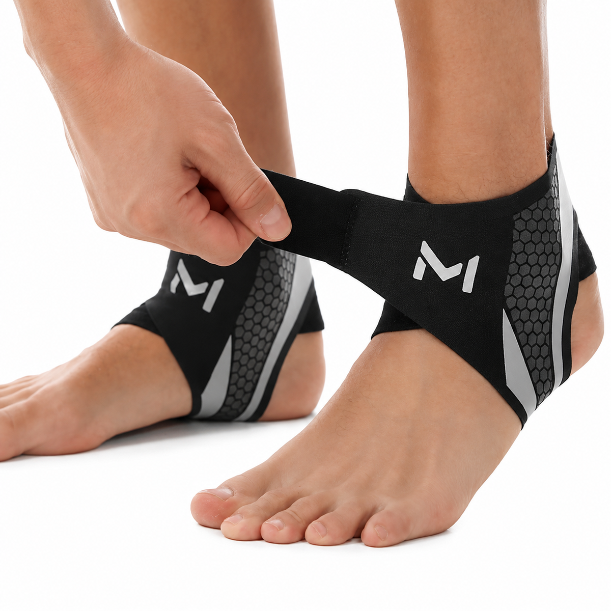Compression Ankle Brace with Adjustable Bandage for Sports, Recovery, Injury Prevention, and Stability, Green Gray | Sansoti