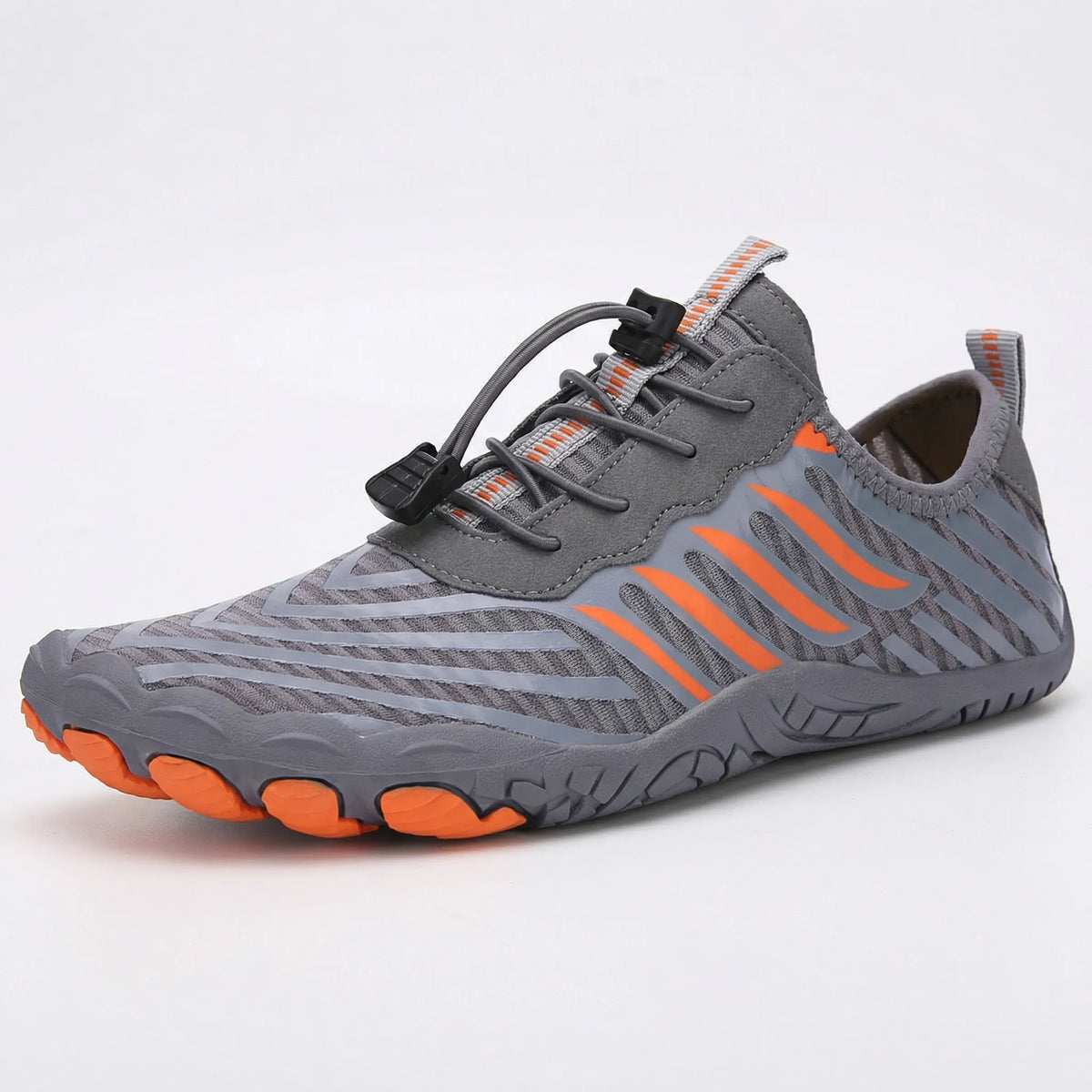 Quick-Drying Unisex Water Shoes Flexible Barefoot Feel for Swimming, Walking and Cycling Beach Gray Black | Sansoti