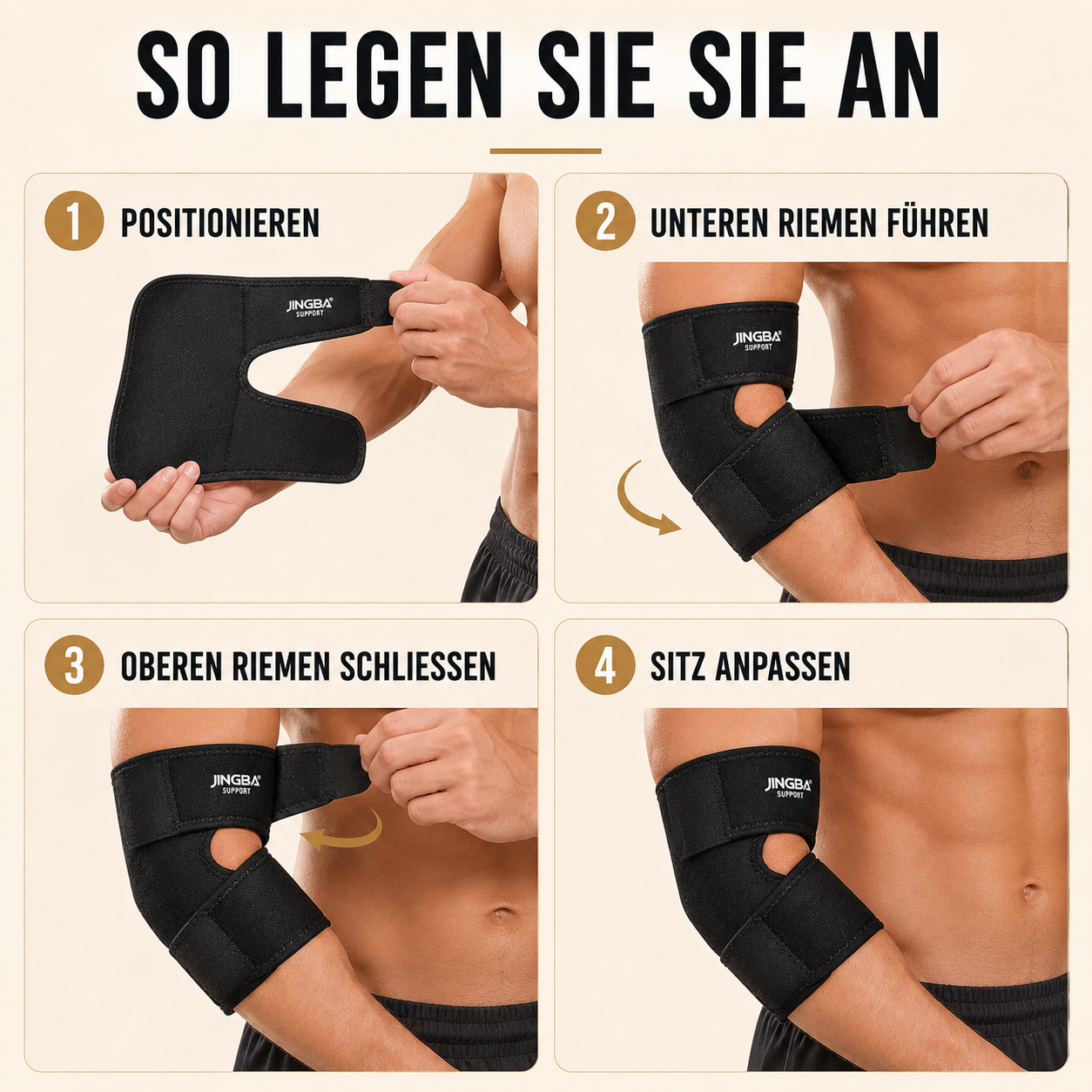 Verstelbare Elleboogbrace met Compressie voor Sport Herstel en Blessurepreventie Zwart One Size Volwassenen | Sansoti