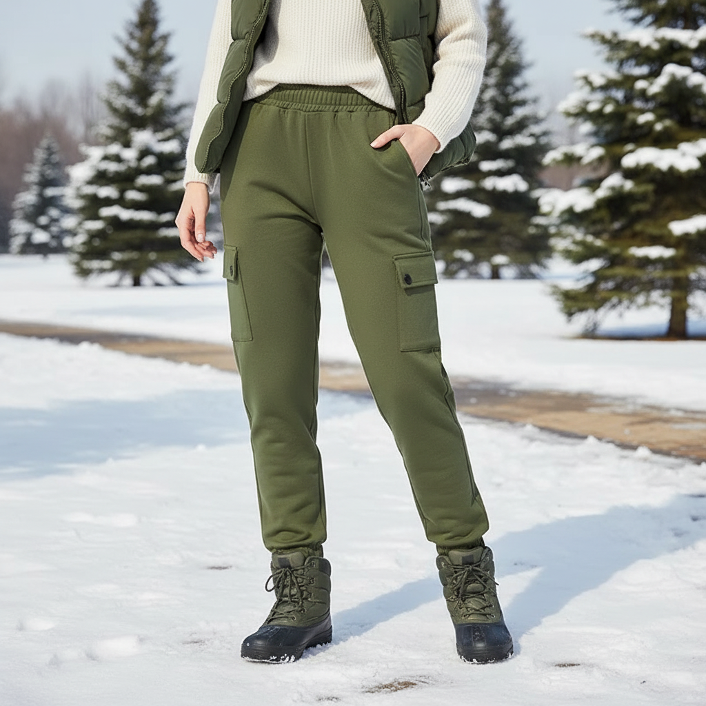 Gefütterte Winterhose für Kinder mit Fleece-Innenfutter und wasserabweisender Außenschicht, warme Outdoorbekleidung | Sansoti