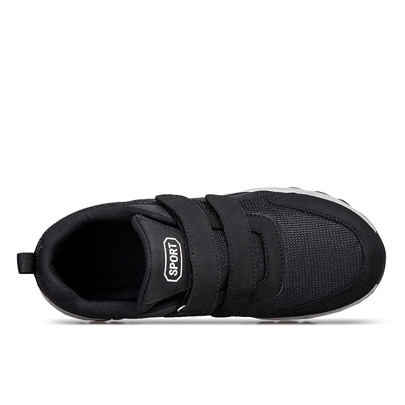 Orthopädische Wandersneaker für Herren, breite Passform, verstellbarer Klettverschluss, bequeme Alltagsschuhe zum Gehen | Sansoti