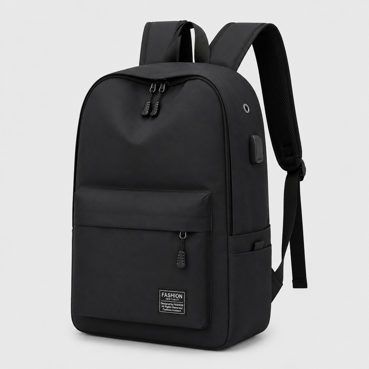 Minimalist 41cm Laptop Backpack, Daily Use, USB Charging Port, Adjustable, Padded, Functional | Sansoti