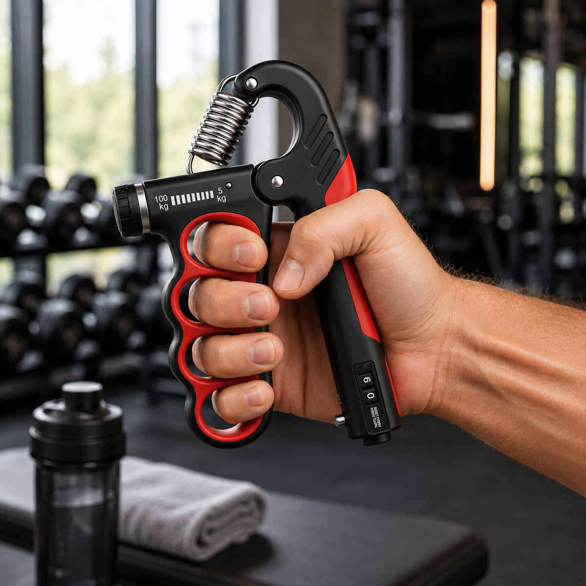 Adjustable Metal Hand Gripper Grip Strengthener Fitness Strength Training Rehabilitation Forearm Training Muscle Building | Sansoti