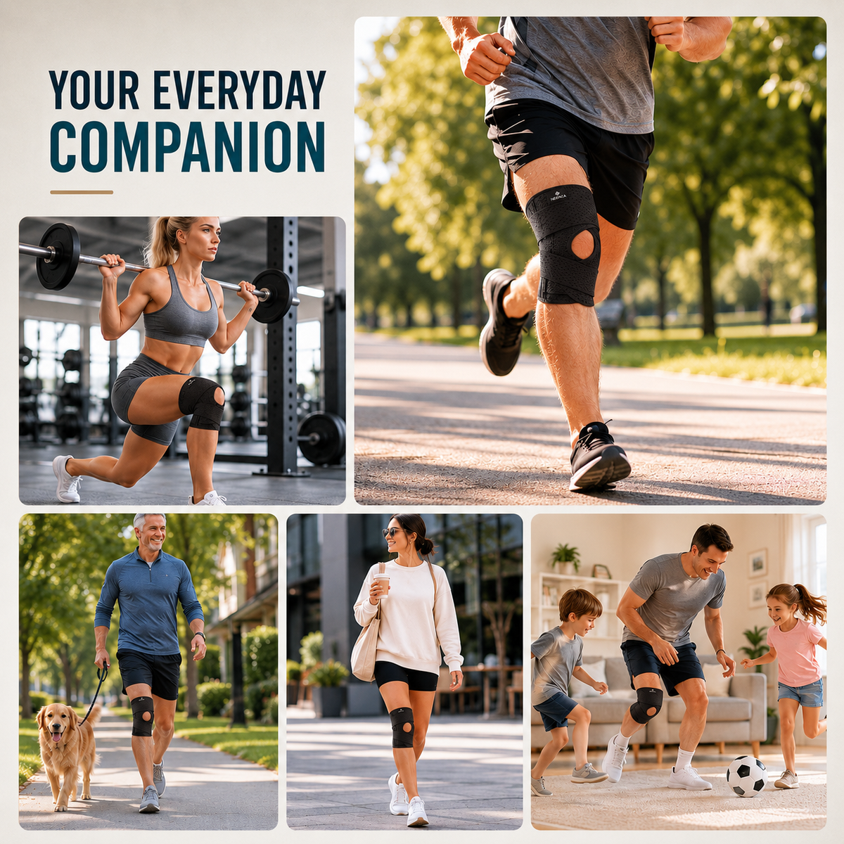 Adjustable Knee Brace with Side Stabilizers Breathable Mesh Joint Protection Sports Running Fitness | Sansoti