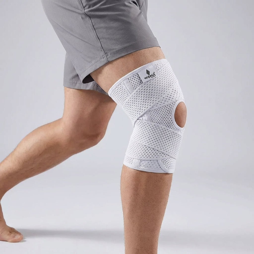 Adjustable Knee Brace with Side Stabilizers Breathable Mesh Joint Protection Sports Running Fitness | Sansoti