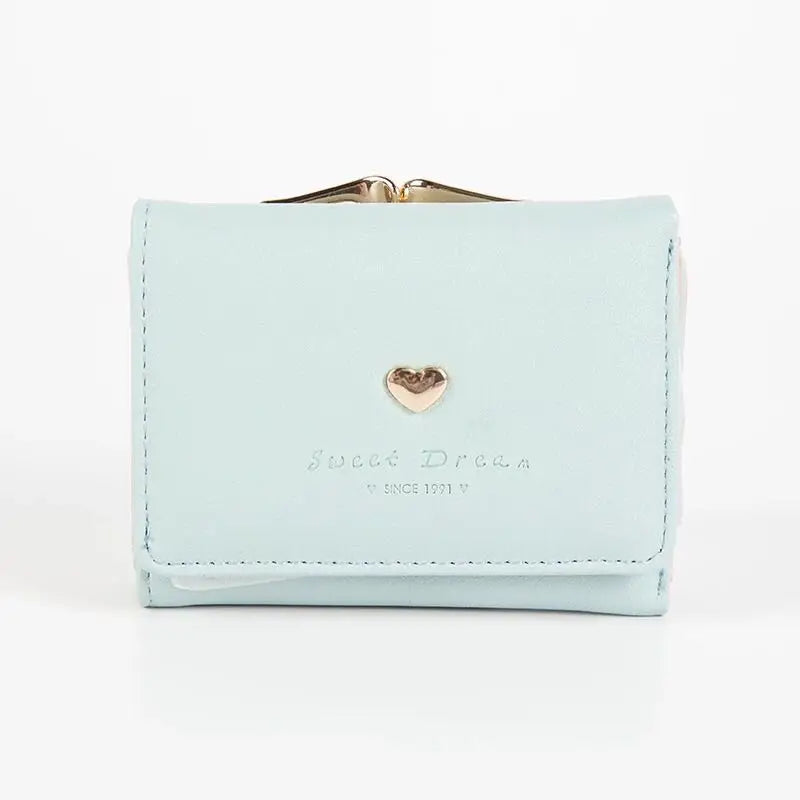 Compacte Portemonnee met Muntenvak Kunstleer Dames Vouwportemonnee Klein Opbergvakken Kaarthouder Clutch | Sansoti
