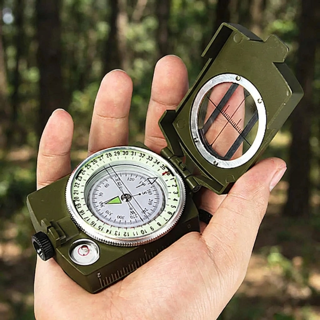 Folding Sighting Compass for Hiking, Camping, Outdoor Navigation, Emergency Tool, Precision, Waterproof | Sansoti