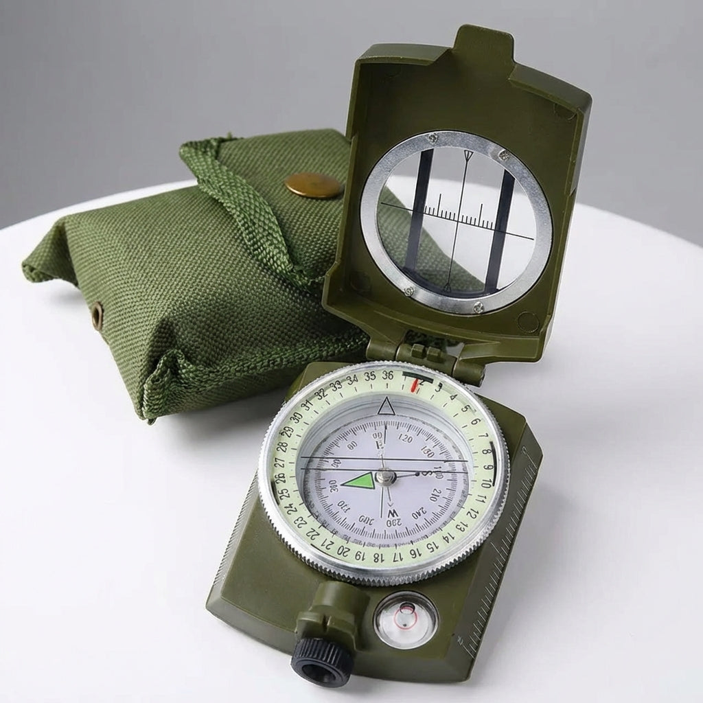 Folding Sighting Compass for Hiking, Camping, Outdoor Navigation, Emergency Tool, Precision, Waterproof | Sansoti