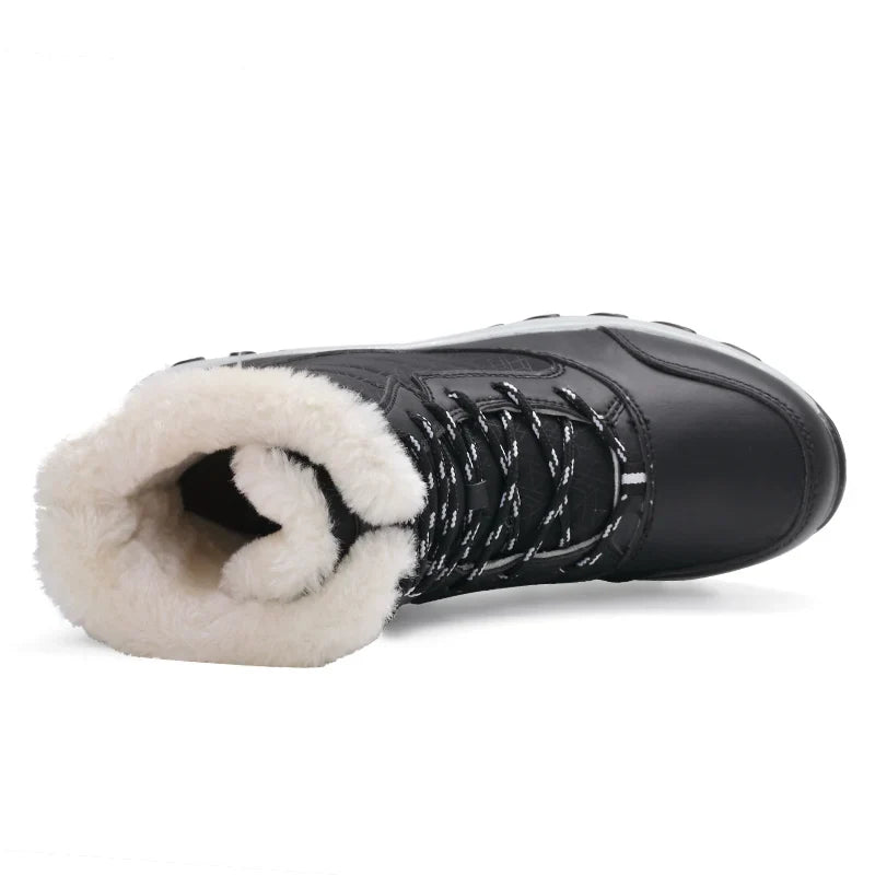 Women's Lined Winter Boots with Plush Interior, Lace-Up Closure, Waterproof, Warm Footwear for Cold Days | Sansoti