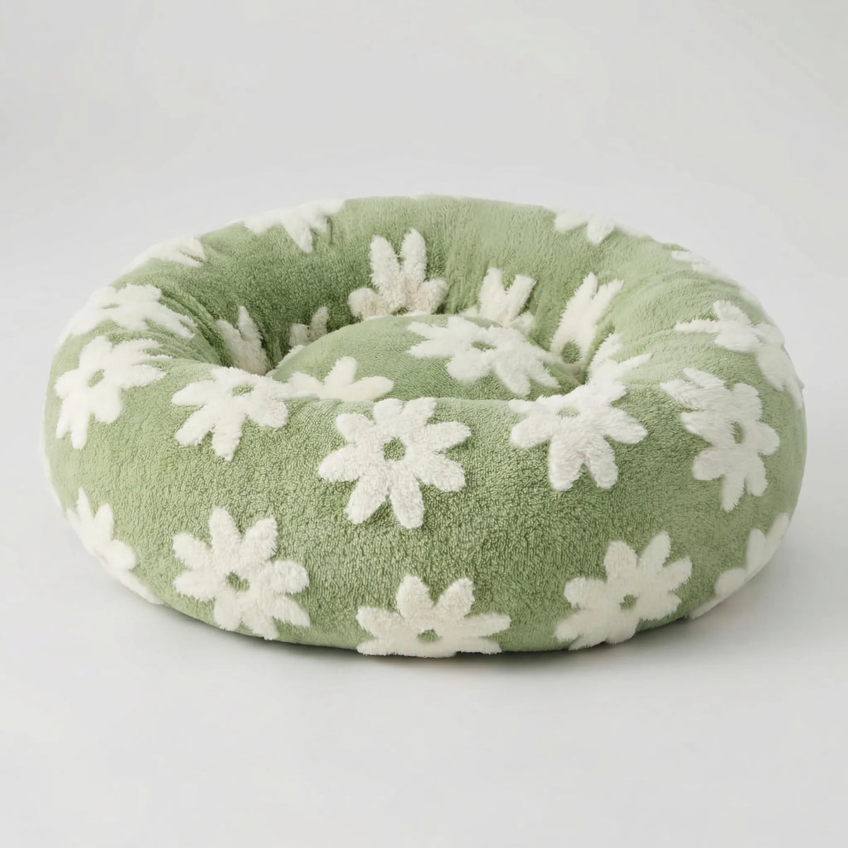 Round Dog Bed with High Rim Small Plush Cushion for Dogs Extra Soft Sleeping Place Comfortable Pet | Sansoti