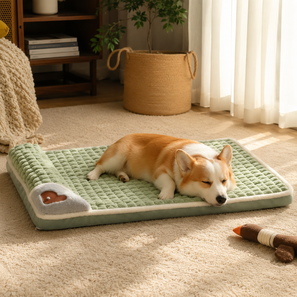 Orthopedic Pet Bed Mat Memory Foam Dog Cat Removable Washable Non-Slip Comfort Sleeping Place XL | Sansoti